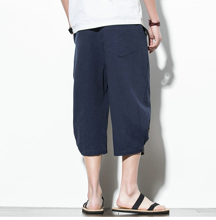 Streetwear Summer Cotton Harem Pants Men Casual Hip Hop Trousers Drawstring Loose Calf-Length Pants Joggers Size 5XL | Vimost Shop.