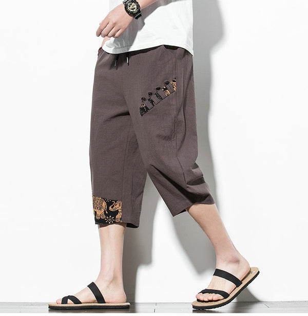 Streetwear Summer Cotton Harem Pants Men Casual Hip Hop Trousers Drawstring Loose Calf-Length Pants Joggers Size 5XL | Vimost Shop.