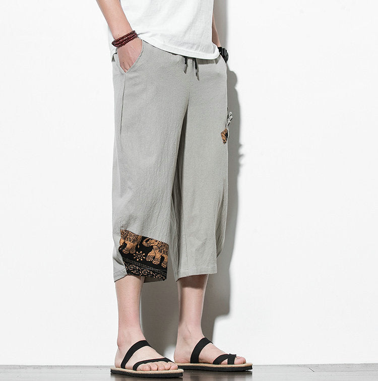 Streetwear Summer Cotton Harem Pants Men Casual Hip Hop Trousers Drawstring Loose Calf-Length Pants Joggers Size 5XL | Vimost Shop.