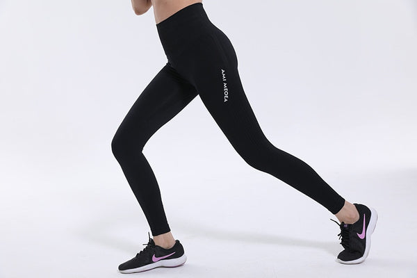 Seamless Leggings Women Gym Widen High Waisted Workout Jogging Yoga Pants High Stretchy Tights Tummy Control Sport Leggings AMI | Vimost Shop.