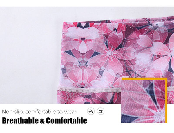 Women Fitness Yoga Pants Slim High waist Sport Leggings Gym Elastic Romantic Printed Long Tights for Running Tummy Control | Vimost Shop.