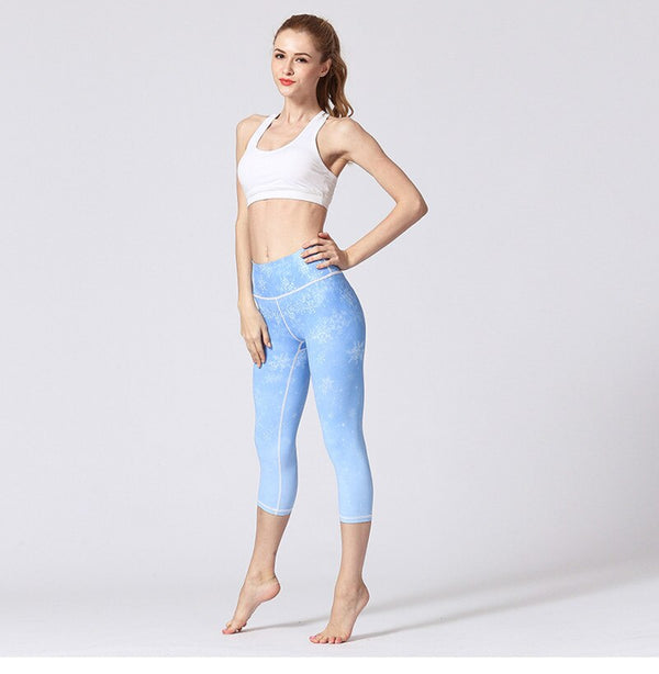 Women Fitness Yoga Pants Slim High waist Sport Leggings Gym Elastic Romantic Printed Long Tights for Running Tummy Control | Vimost Shop.