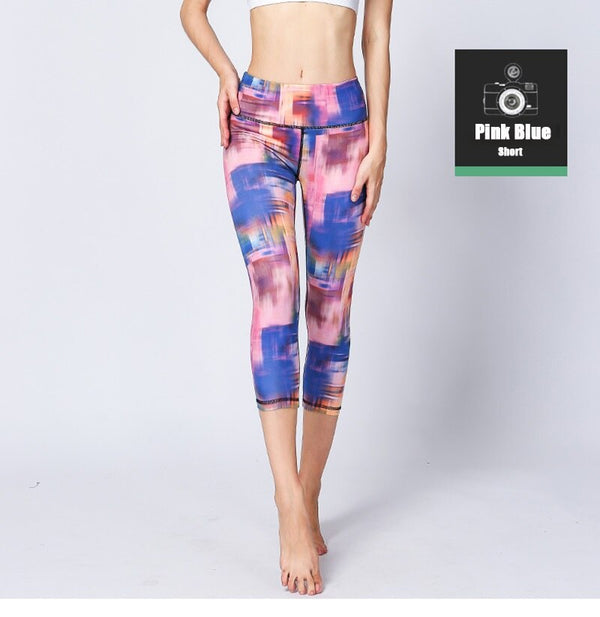 Women Fitness Yoga Pants Slim High waist Sport Leggings Gym Elastic Romantic Printed Long Tights for Running Tummy Control | Vimost Shop.