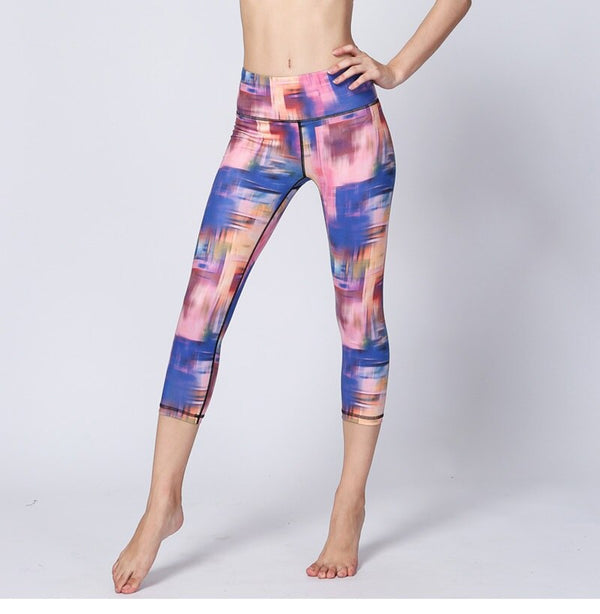 Women Fitness Yoga Pants Slim High waist Sport Leggings Gym Elastic Romantic Printed Long Tights for Running Tummy Control | Vimost Shop.