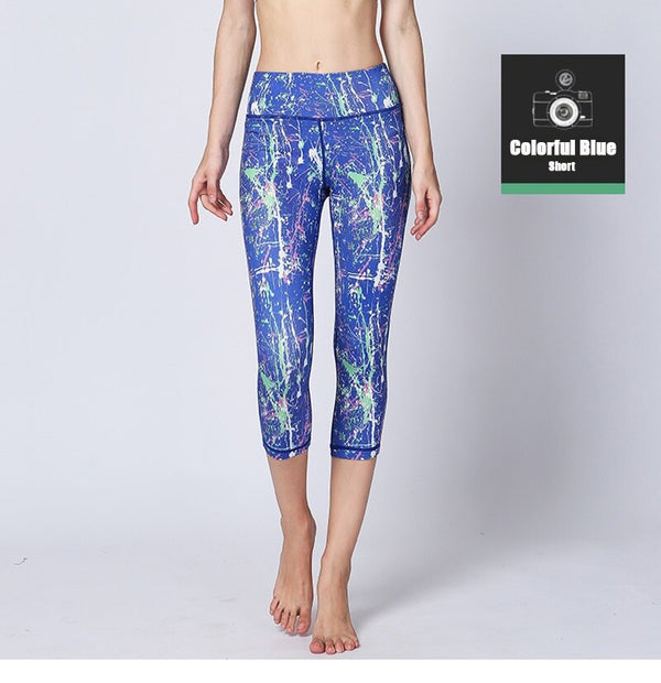 Women Fitness Yoga Pants Slim High waist Sport Leggings Gym Elastic Romantic Printed Long Tights for Running Tummy Control | Vimost Shop.