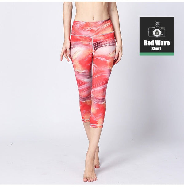 Women Fitness Yoga Pants Slim High waist Sport Leggings Gym Elastic Romantic Printed Long Tights for Running Tummy Control | Vimost Shop.