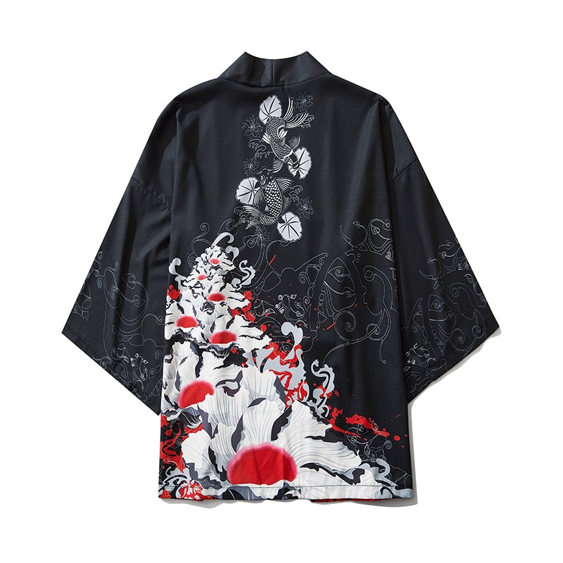 Japanese Demon Kimono Men Cardigan Shirt Yukata Man Haori Obi Clothes Tradition Clothing Male China Kimono Robe | Vimost Shop.