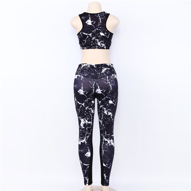 Sport Suit 3D Print Fitness Suit Leggings Breathable Yoga Set Sexy Running Workout Sportswear Tracksuit For Women Gym Clothing | Vimost Shop.
