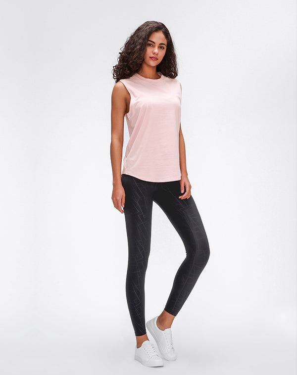 Anti-sweat Cotton Plain Workout Yoga Tank Tops Vest Women | Vimost Shop.