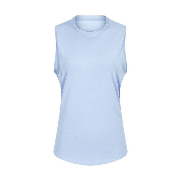 Anti-sweat Cotton Plain Workout Yoga Tank Tops Vest Women | Vimost Shop.