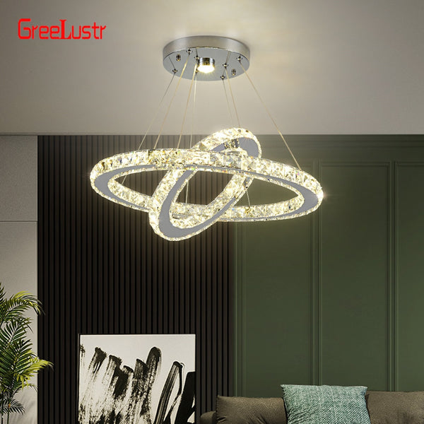Modern K9 Crystal Led Chandelier Lights Home Lighting Chrome Lustre Chandeliers Ceiling Pendant Fixtures  For Living Room | Vimost Shop.