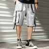 Streetwear Summer Casual Shorts Men Fashion Ribbons Pockets Cargo Shorts Bermuda Solid Hip Hop Men's Shorts | Vimost Shop.