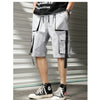 Streetwear Summer Casual Shorts Men Fashion Ribbons Pockets Cargo Shorts Bermuda Solid Hip Hop Men's Shorts | Vimost Shop.