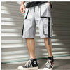 Streetwear Summer Casual Shorts Men Fashion Ribbons Pockets Cargo Shorts Bermuda Solid Hip Hop Men's Shorts | Vimost Shop.