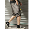 Streetwear Summer Casual Shorts Men Fashion Ribbons Pockets Cargo Shorts Bermuda Solid Hip Hop Men's Shorts | Vimost Shop.