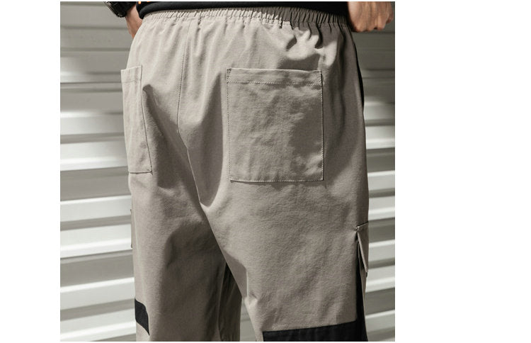 Streetwear Summer Casual Shorts Men Fashion Ribbons Pockets Cargo Shorts Bermuda Solid Hip Hop Men's Shorts | Vimost Shop.