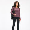 Seamless Slim Fit Yoga Shirts Workout Long Sleeved Shirts Women O-neck Sports Gym Fitness Tops with Thumb Holes Workout Top | Vimost Shop.