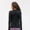Seamless Slim Fit Yoga Shirts Workout Long Sleeved Shirts Women O-neck Sports Gym Fitness Tops with Thumb Holes Workout Top | Vimost Shop.
