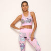Women Print Cartoon banana Boom Running Yoga Suits Sportswear High Waist Fitness Pants harajuku Sports Set Gym Workout Clothes | Vimost Shop.
