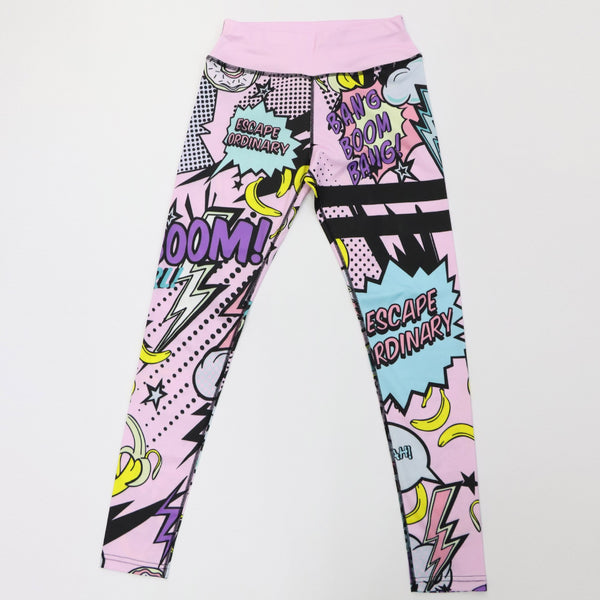 Women Print Cartoon banana Boom Running Yoga Suits Sportswear High Waist Fitness Pants harajuku Sports Set Gym Workout Clothes | Vimost Shop.