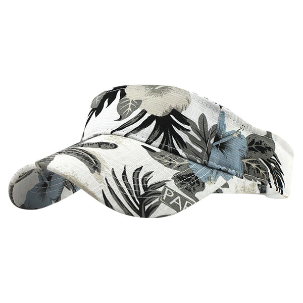 Unisex Running cap Empty top sun Visor hat washed canvas visor printed outdoor cap Adjustable Sport cap | Vimost Shop.