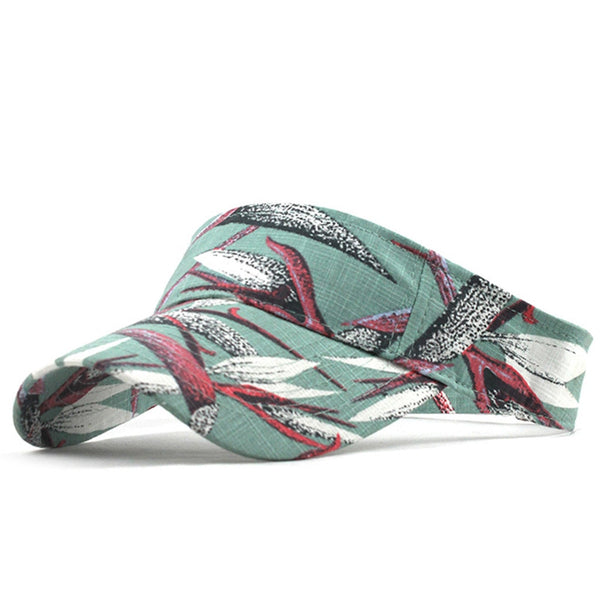 Unisex Running cap Empty top sun Visor hat washed canvas visor printed outdoor cap Adjustable Sport cap | Vimost Shop.