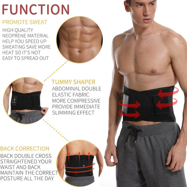 Mens Waist Trainer Abdomen Slimming Body Shaper Belly Shapers Modeling Belt Weight Loss Shapewear Sweat Girdle Slim Trimmer Belt | Vimost Shop.