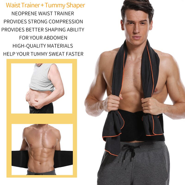 Mens Waist Trainer Abdomen Slimming Body Shaper Belly Shapers Modeling Belt Weight Loss Shapewear Sweat Girdle Slim Trimmer Belt | Vimost Shop.