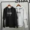Men Hip Hop Fake two-piece Hoodies Sweatshirt Letter Harajuku Styles Hoodie Magic Casual Pullover Sweatshirt sudadera hombre | Vimost Shop.