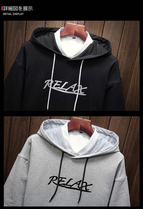 Men Hip Hop Fake two-piece Hoodies Sweatshirt Letter Harajuku Styles Hoodie Magic Casual Pullover Sweatshirt sudadera hombre | Vimost Shop.