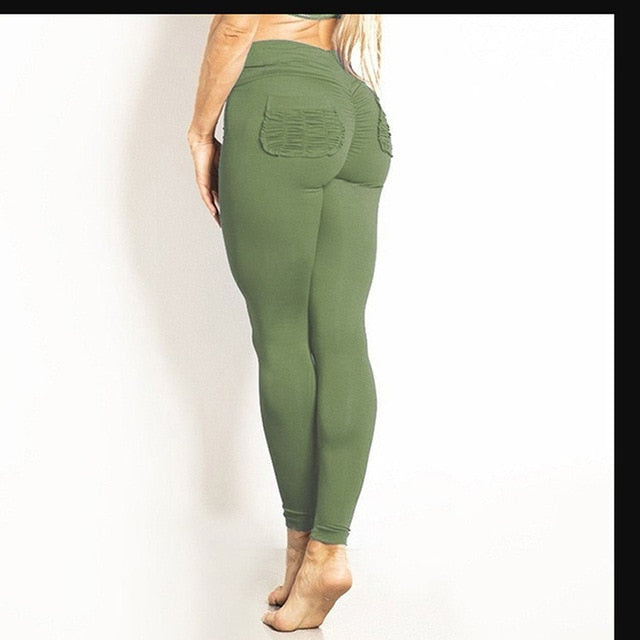 sexy plus size leggings women push up leggins workout leggings with pockets fitness pants anti cellulite legging sport thick | Vimost Shop.