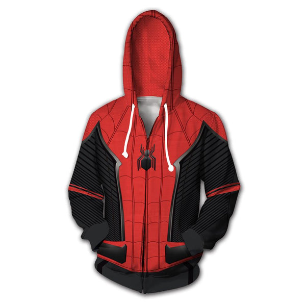 Superhero Iron Man Spiderman Clothes Mens Hoodies Zipper Sweatshirt 3D Peter Parker Miles Morales Hoodie Jackets Casual Coats | Vimost Shop.
