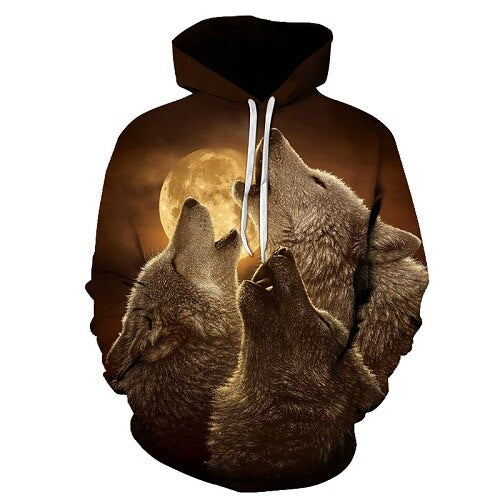 3D Hoodies Men Couple Wolf printed Hoodie Animal Hoody Sweatshirt Casual Tracksuit Pullover Jacket Autumn | Vimost Shop.