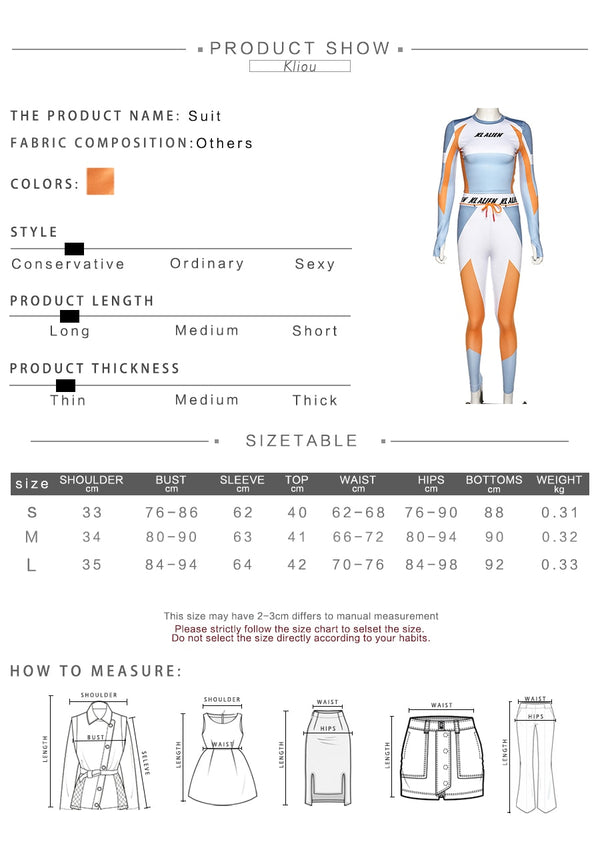 Women Long Sleeve CropTop Slim Outfit Tracksuit Two Pieces Set letter Print High elastic Skinny Leggings Female Sportswear | Vimost Shop.