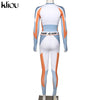 Women Long Sleeve CropTop Slim Outfit Tracksuit Two Pieces Set letter Print High elastic Skinny Leggings Female Sportswear | Vimost Shop.