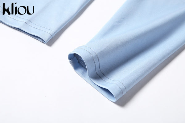 Women Long Sleeve CropTop Slim Outfit Tracksuit Two Pieces Set letter Print High elastic Skinny Leggings Female Sportswear | Vimost Shop.