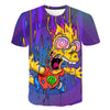 Men and women fat T-shirt Simpson print 3D T-shirt cartoon funny Simpson family T-shirt O-neck short-sleeved casual T-shirt | Vimost Shop.