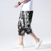 Streetwear New Chinese Style Male Printed Harem Pants Men Calf Length Cotton Linen Bermuda Masculina Male Pants | Vimost Shop.
