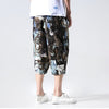 Streetwear New Chinese Style Male Printed Harem Pants Men Calf Length Cotton Linen Bermuda Masculina Male Pants | Vimost Shop.