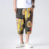 Streetwear New Chinese Style Male Printed Harem Pants Men Calf Length Cotton Linen Bermuda Masculina Male Pants | Vimost Shop.