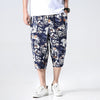 Streetwear New Chinese Style Male Printed Harem Pants Men Calf Length Cotton Linen Bermuda Masculina Male Pants | Vimost Shop.