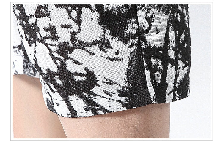 Streetwear New Chinese Style Male Printed Harem Pants Men Calf Length Cotton Linen Bermuda Masculina Male Pants | Vimost Shop.