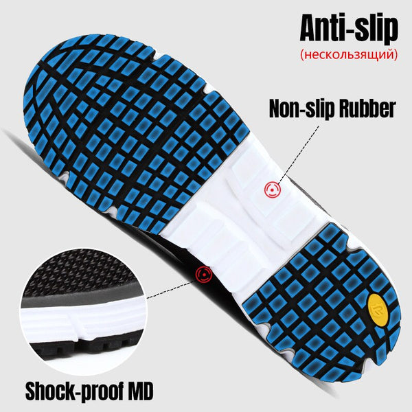 Men Steel Toe Safety Shoes For Men Lightweight Breathable Work Shoes Men's Security Footwear Protective Sneaker | Vimost Shop.