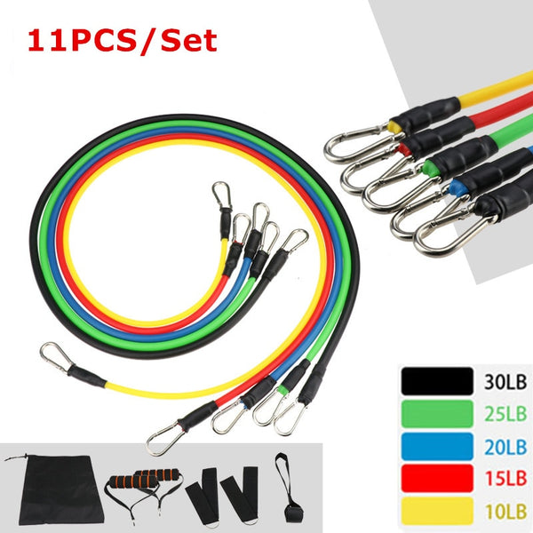 Resistance Bands Set Exercise Bands with Door Anchor Legs Ankle Straps for Resistance Training Physical Therapy Home Workouts | Vimost Shop.