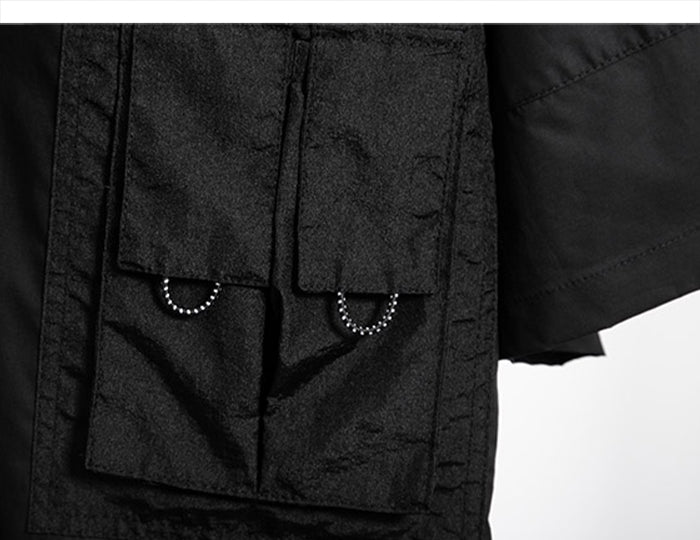 Hip Hop T Shirts Streetwear Men Loose Elastic Band Back Tops Fashion Summer Harajuku Short Sleeves Shirts | Vimost Shop.