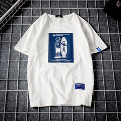 Men's Cotton Fashion T-shirt Funny Mens Summer Tshirts 5XL White Casual T Shirt Tee for Man Male Oversized Tee Shirts Streetwear