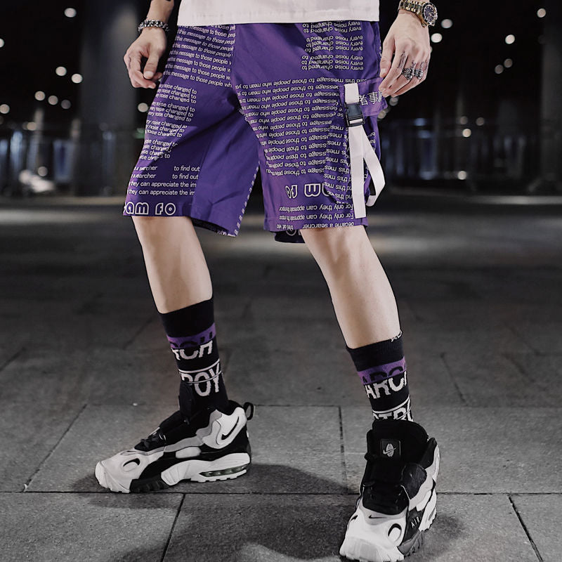 Streetwear Men's Shorts Knee Length Summer New Fashion Printed Hiphop Men Short Pants Mens Beach Pants Loose Leisure | Vimost Shop.