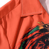 Summer Lion Print Orange Beach Hawaiian Aloha Shirts Mens Casual Short Sleeve Shirt Camisas Fashion Shirts Tops | Vimost Shop.
