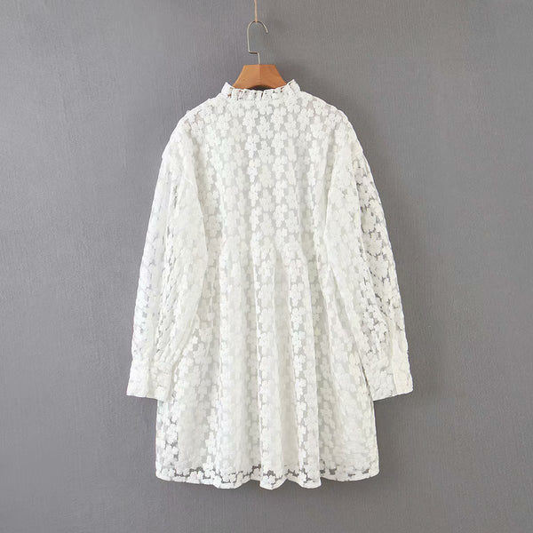 Toppies white embroidery dress summer lace mini dress womens sexy bandage sexy v-neck blouses | Vimost Shop.
