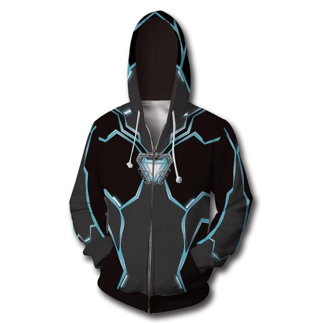 Popular Marvel movie venom 3D Printed Hoodies Men Women Spiderman Hooded Sweatshirts hip hop Zipper Pocket Jackets | Vimost Shop.